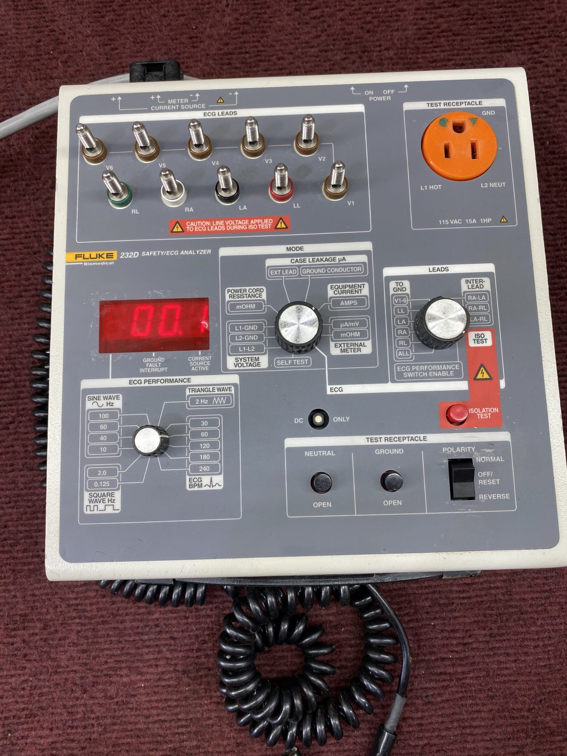 FLUKE 232D Safety / ECG Analyzer FLUKE Biomedical (A52) Medsold
