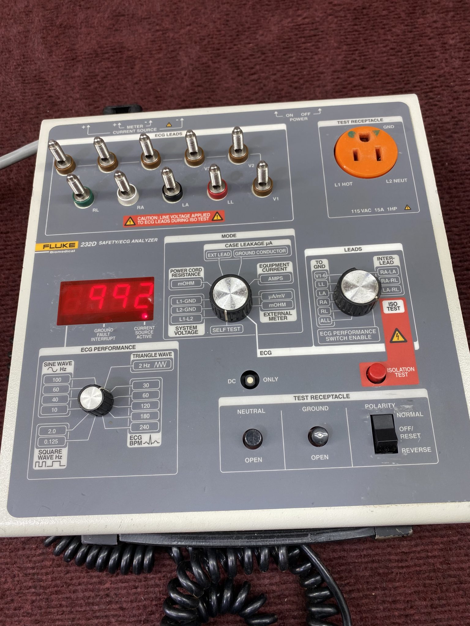 FLUKE 232D Safety / ECG Analyzer FLUKE Biomedical (A52) Medsold