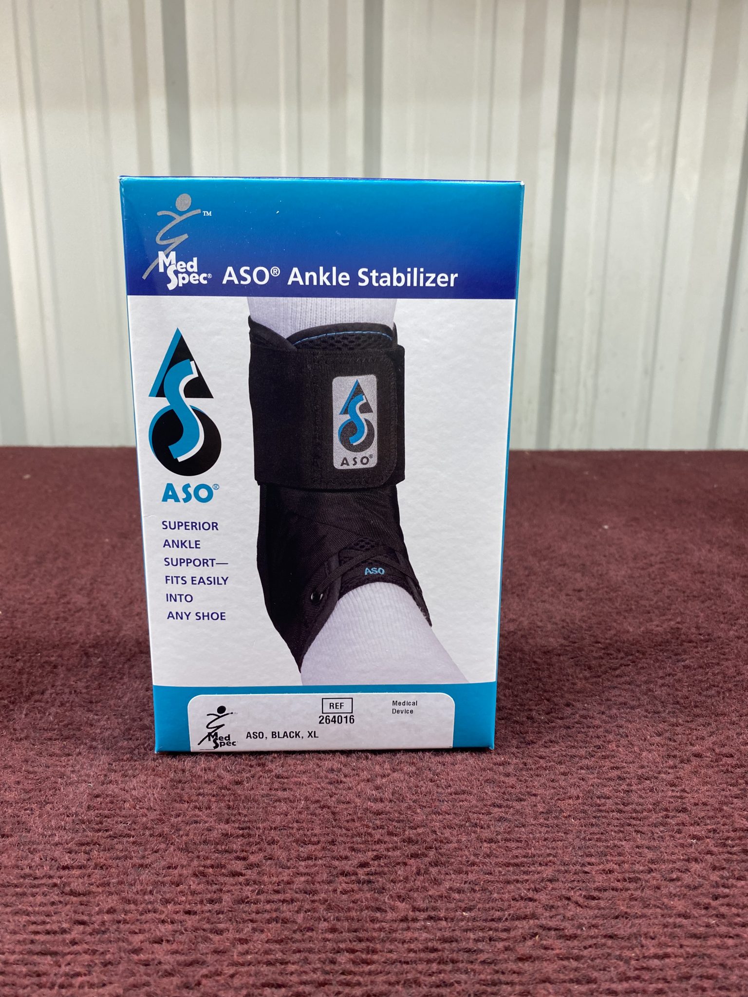 Med Spec ASO Ankle Stabilizer Ankle Brace ASO, Black, XL 264016 (B23