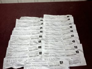 SunOne Disposable Laryngoscope Greenline/D Fiber Optic Macintosh Blade Lot of 19