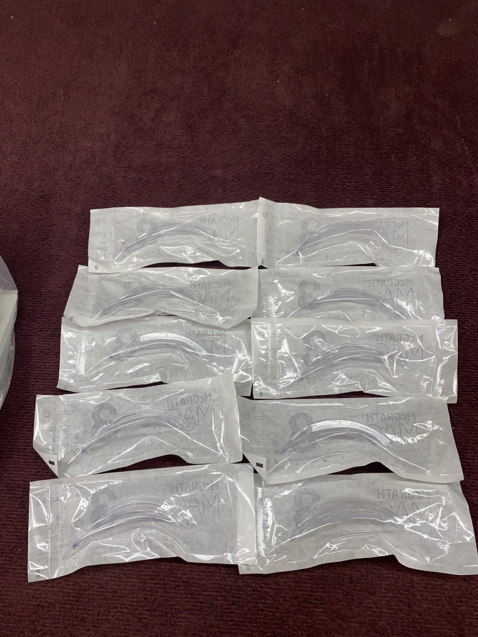 McGrath MAC 3 Disposable Laryngoscope Blades 350004000 EXP11302022