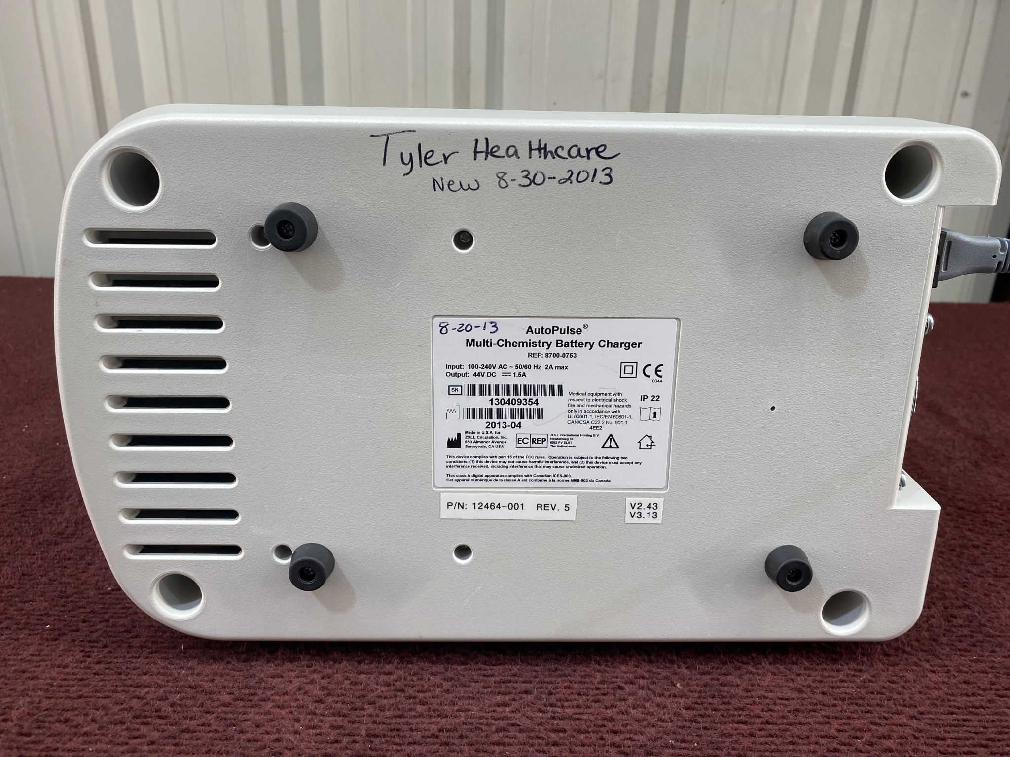 Zoll AutoPulse MultiChemistry Battery Charger Ref 87000753 W/ 2