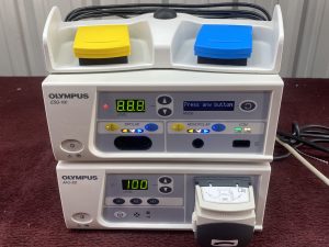 Olympus ESG-100 HF Electrosurgical Generator / AFU-100 peristaltic flushing pump