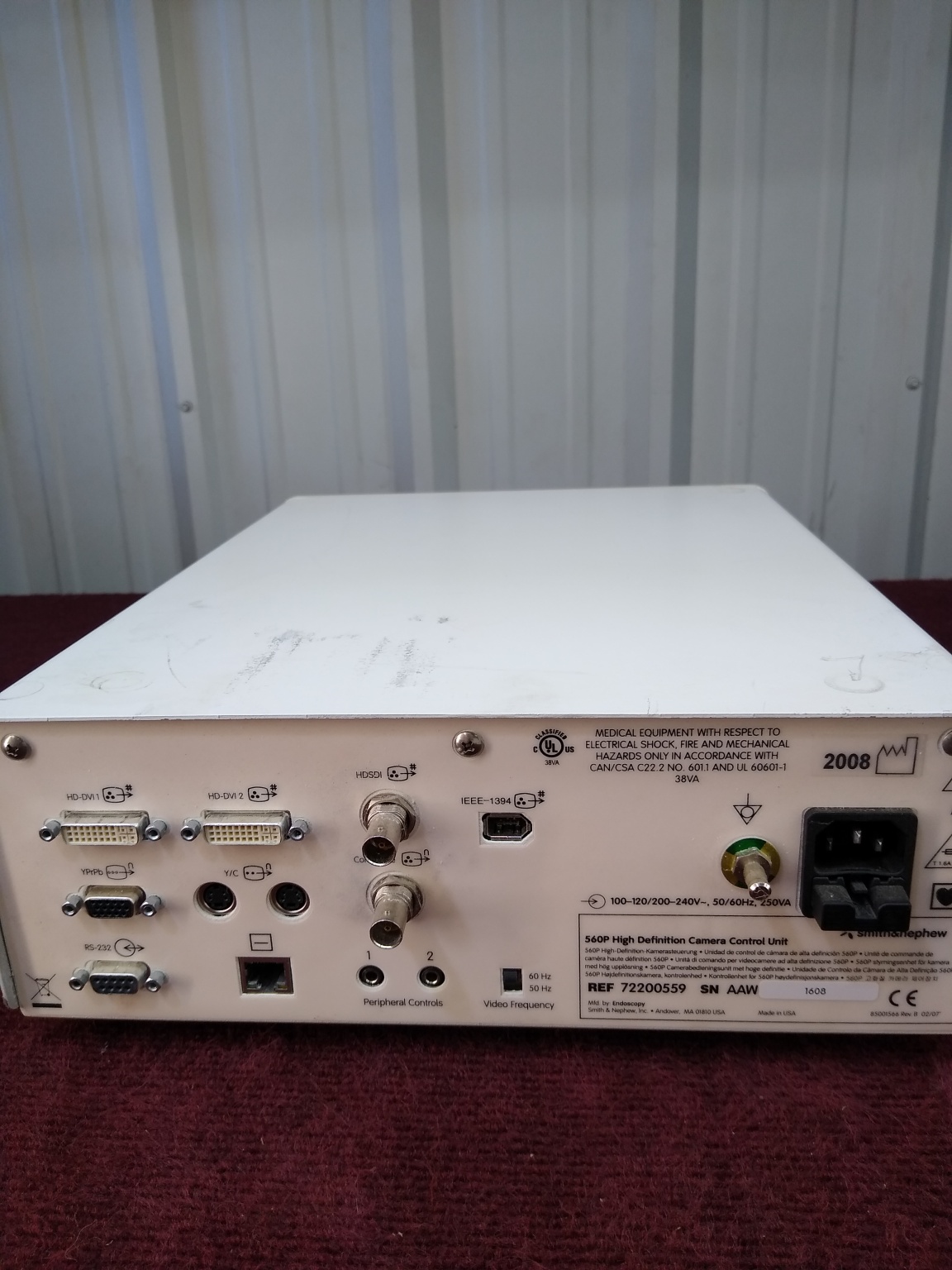 Smith & Nephew 560P High Definition Camera Control Unit Medsold