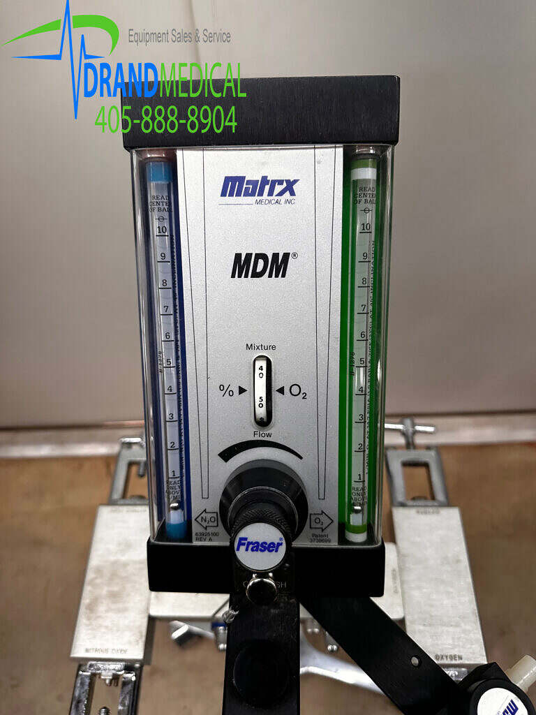 Matrx MDM Dental Nitrous N20 Oxide Flowmeter with Hoses Medsold