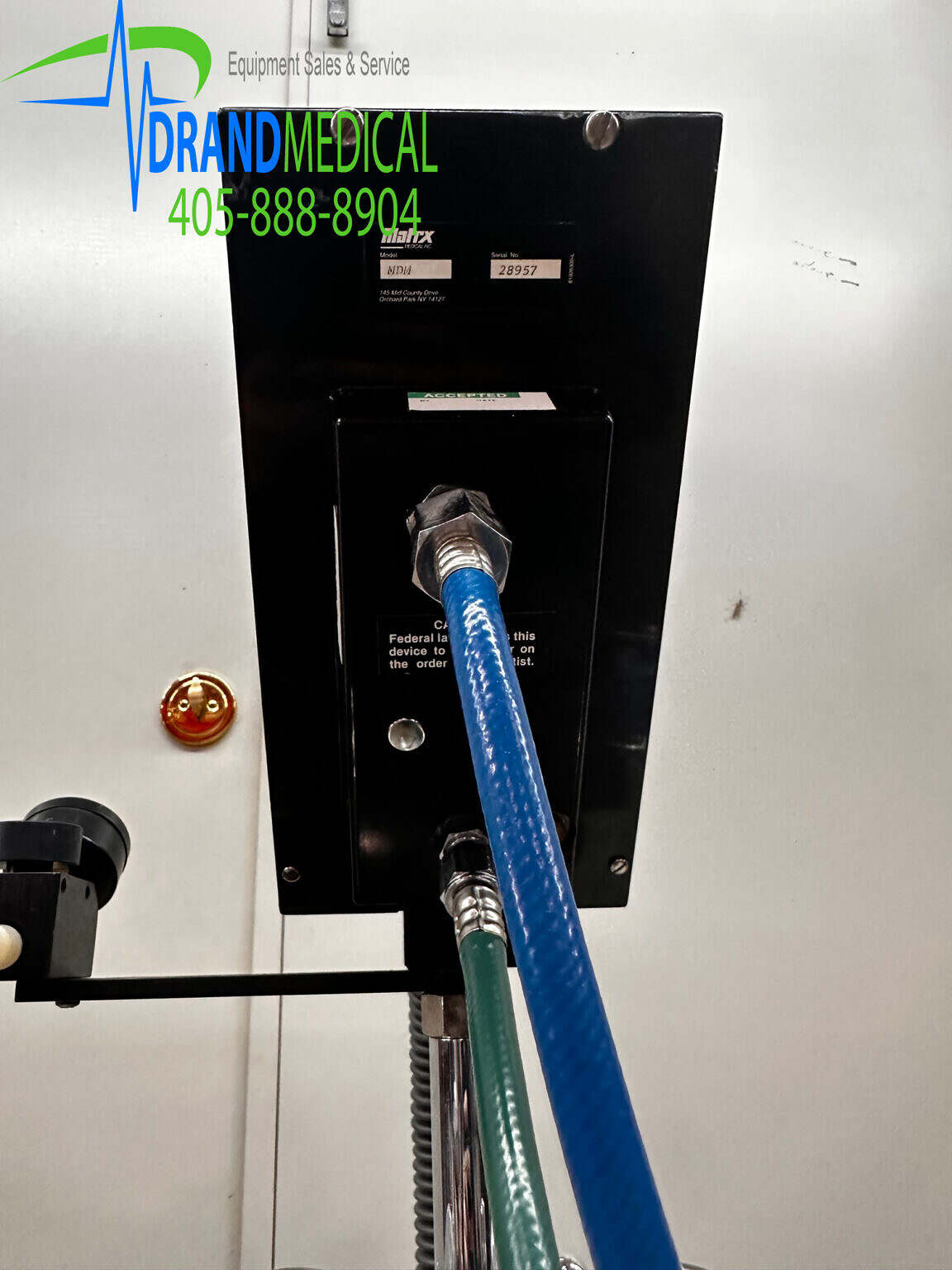 Matrx MDM Dental Nitrous N20 Oxide Flowmeter with Hoses Medsold