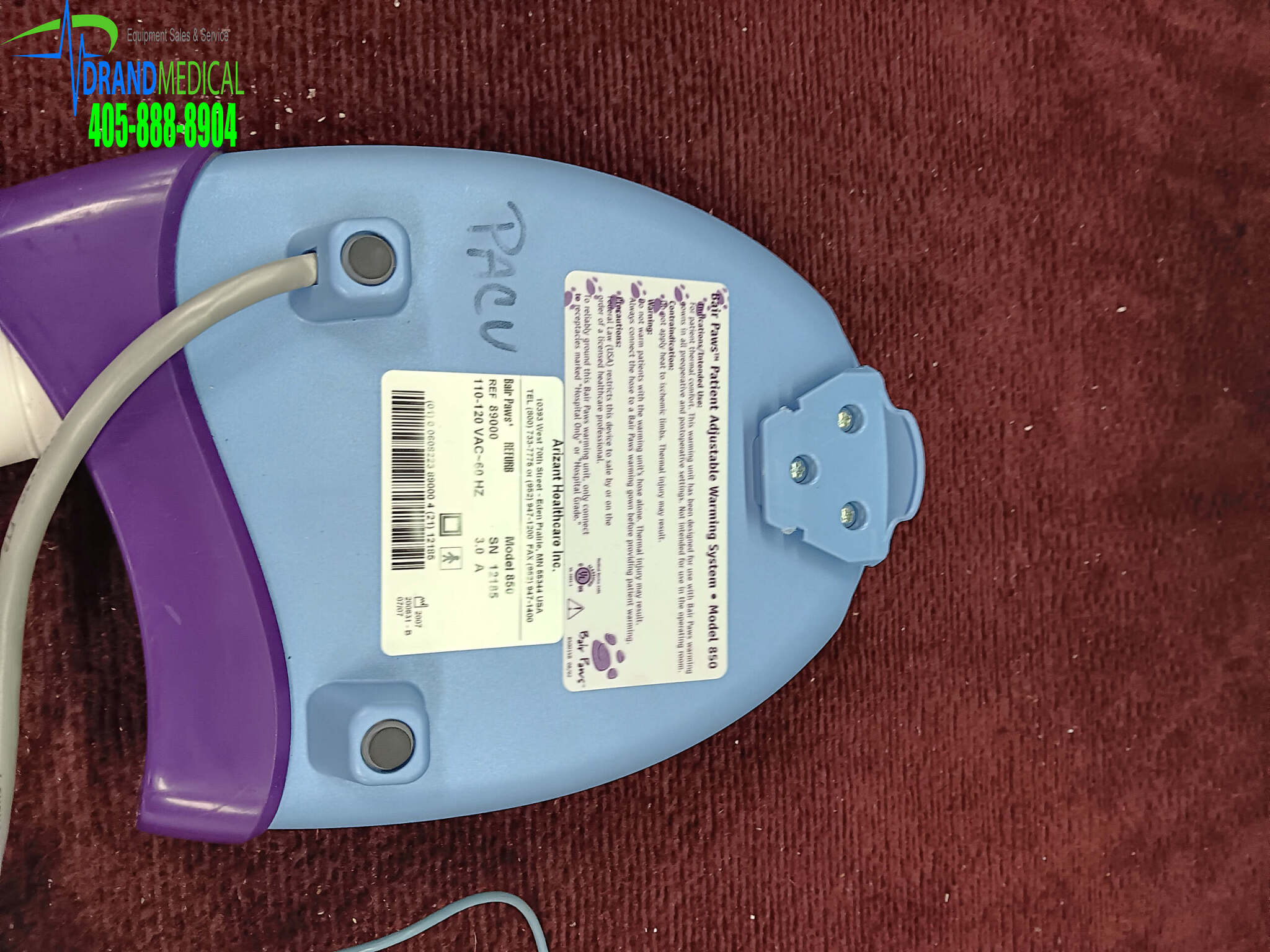 Arizant Bair Paws 850 Patient Warming System Medsold