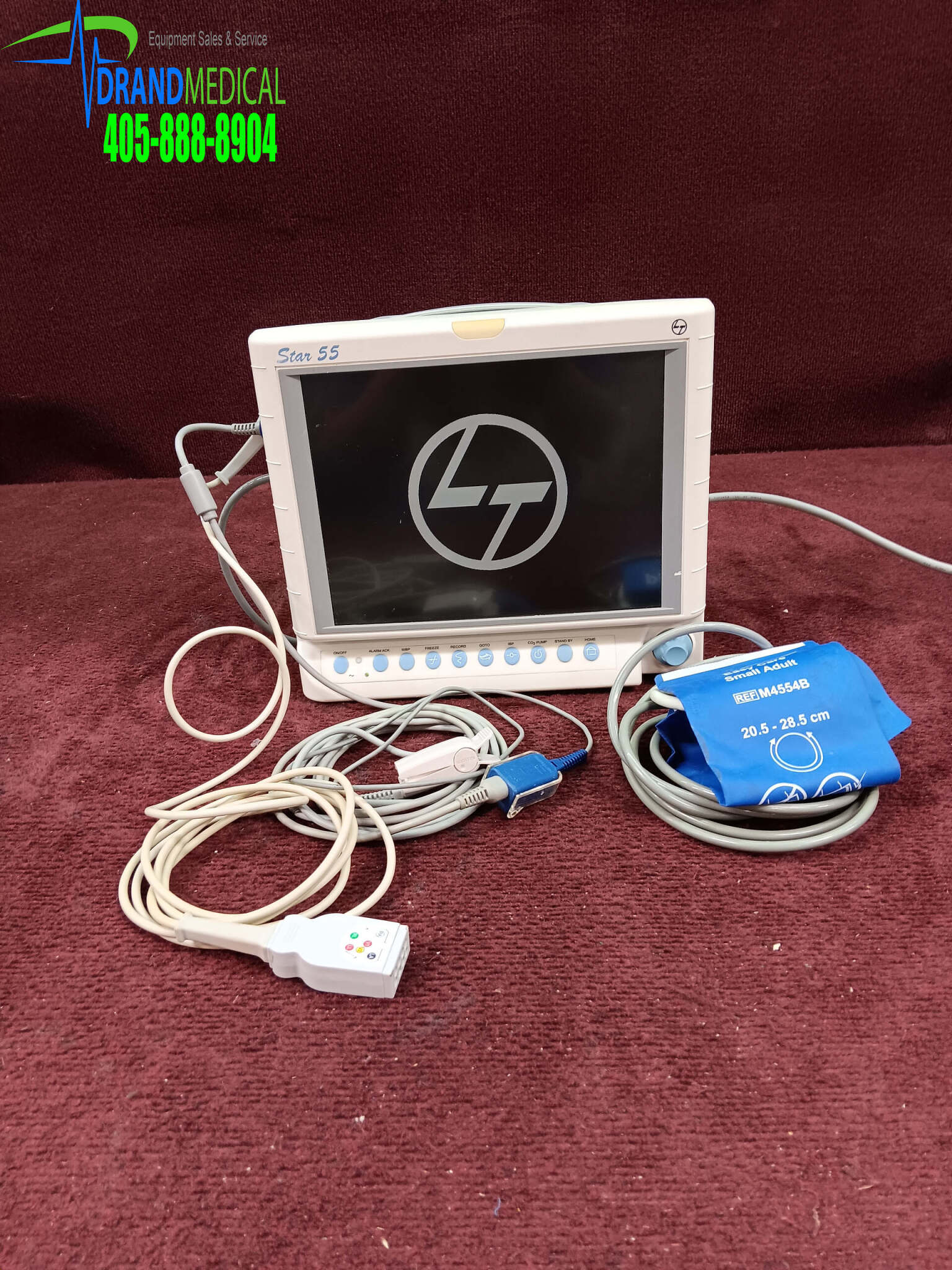 LARSEN & TOUBRO STAR 55 PATENT MONITOR ECG NIBP NELLCOR SPO2 F3-86-390 ...