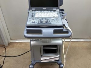 GE Logiq E Ultrasound System With 1 Probe 12L and Docking Cart