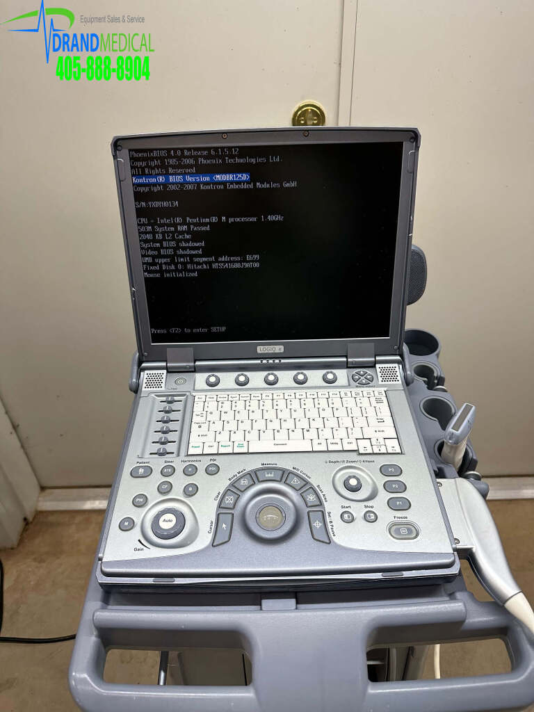 GE Logiq E Ultrasound System With 1 Probe 12L and Docking Cart - Medsold