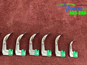 Welch Allyn Macintosh Laryngoscope Blade Lot – Sizes 1 & 3 – Fiber Optic – Lot of 7