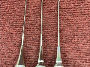 Lot of 3 stainless ReGen-style surgical curettes