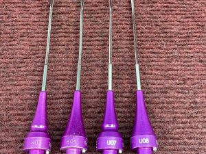 Lot of 4 Purple Handle ReGen Surgical Curettes