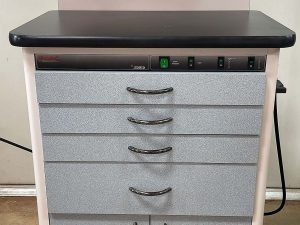 JEDMED Classic II ENT Cabinet w/ Built-in Suction, Canister & Tool Holders