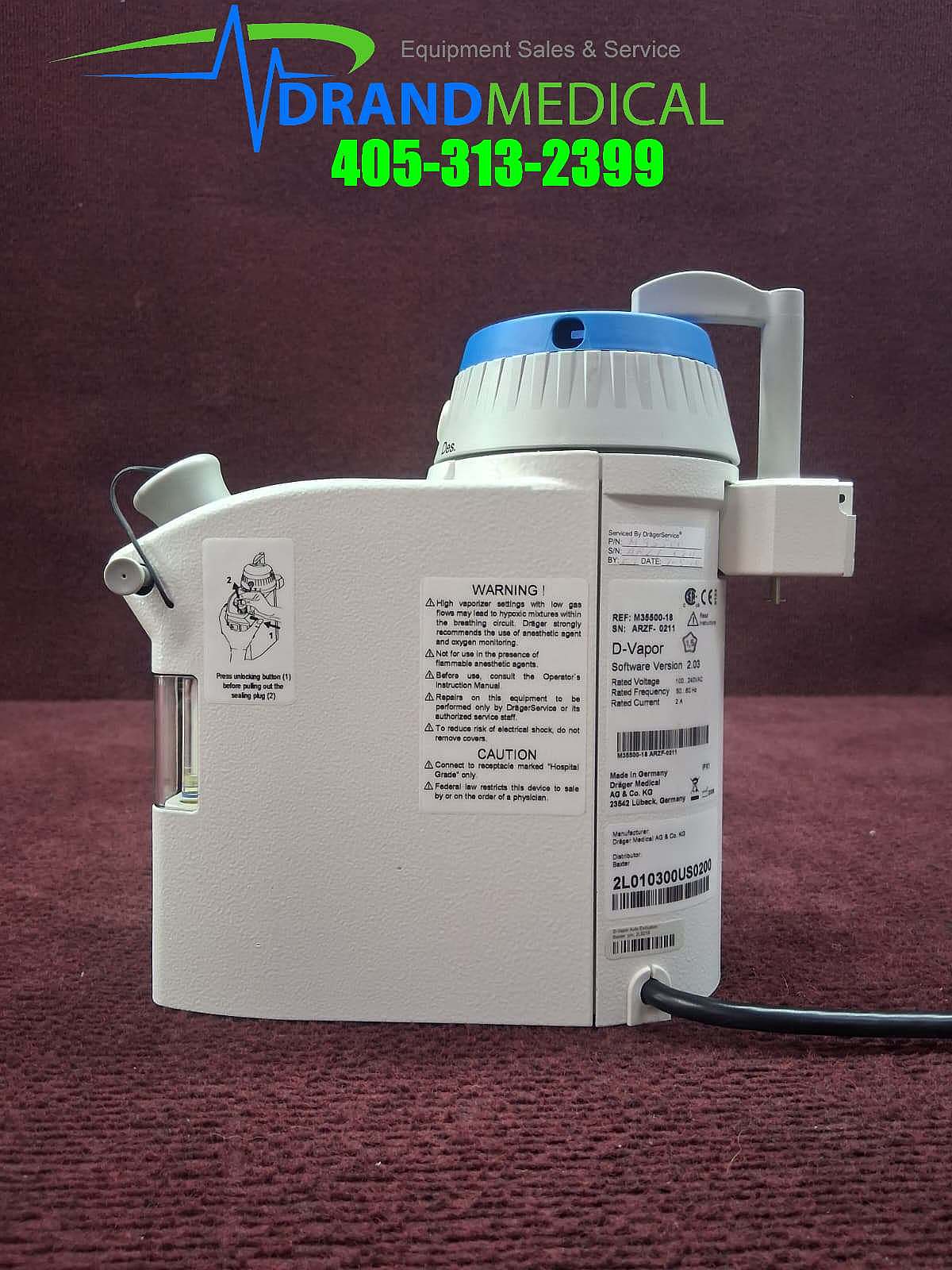 Baxter Drager D-Vapor Desflurane Vaporizer ref: M35500-18 (e8-2) - Image 3