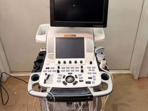 GE Vivid E9 XDclear Cardiac Imaging System W/ M5Sc-D, 4C-D, 9L-D probes
