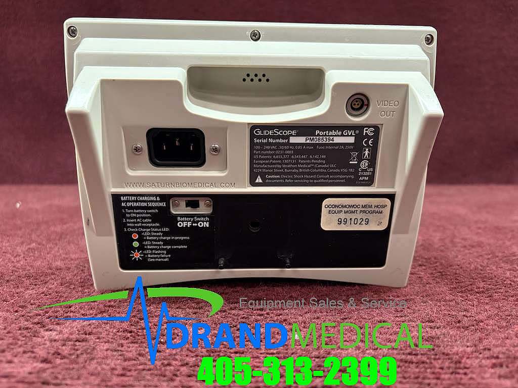 Glidescope Portable GVL 0231-0003 w/ GlideScope 0574-0030 Laryngoscope (E8-2) - Image 7