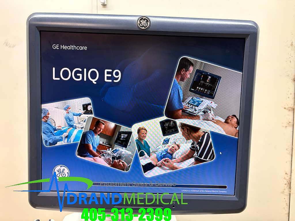 GE LOGIQ E9 ULTRASOUND W/ 4 TRANSDUCER PROBES 2- 9L, 1- ML6-15 and 1- C1-6 - Image 4