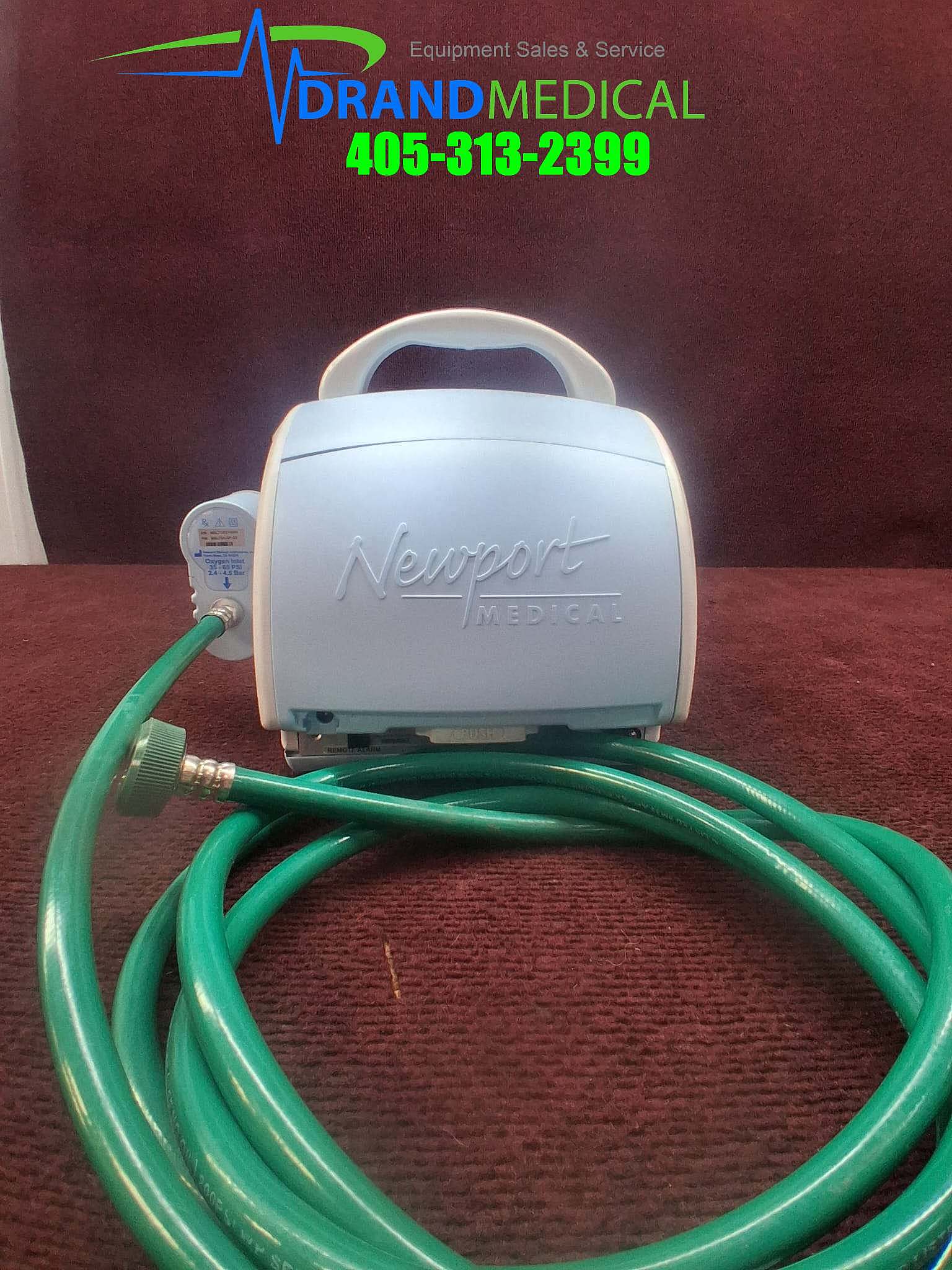 Newport HT70 Portable Monitor w/Newport Air/Oxygen Mixer (B8-3) - Image 3