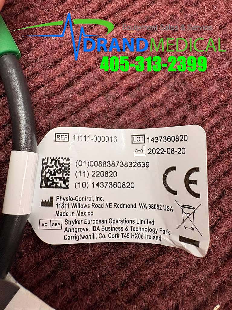 Physio Control 3 Lead ECG Cable Ref:11111-000016 w/Case For LIFEPAK 1000 - Image 7