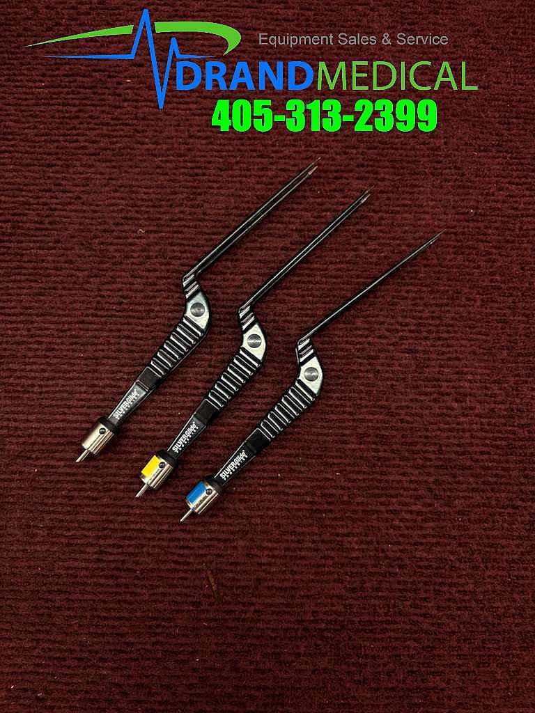 Lot of 3 Stryker SliverGlide pro series 0.4MM Tip 6730-190-004 Bipolar Forceps