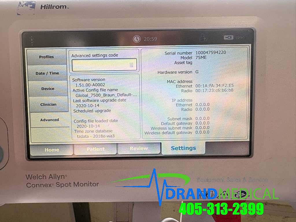 Welch Allyn Connex Spot Vital Signs Monitor w/ Accessory Power Management (B5-2) - Image 5