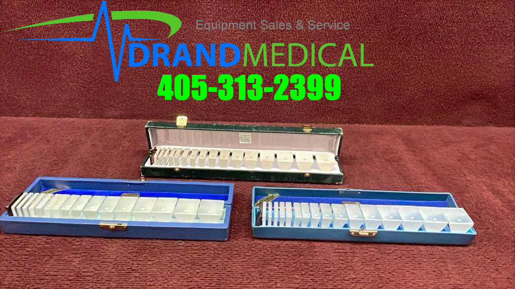 Lot of 3 Berens Instrument Prism by Gulden Ophthalmic W/ Case (G2-2)