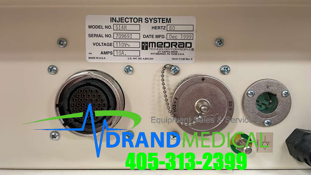 MEDRAD MARK V PLUS ANGIOGRAPHIC / CT INJECTION SYSTEM - Image 4