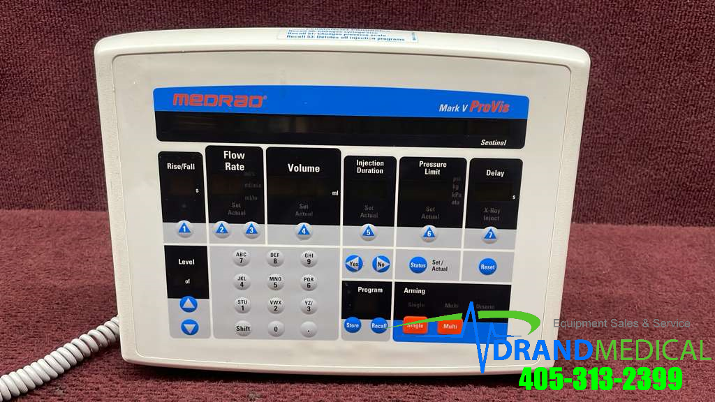 Medrad Mark V PROVIS Dual Head Contrast Injection System Injector w/ Console - Image 5
