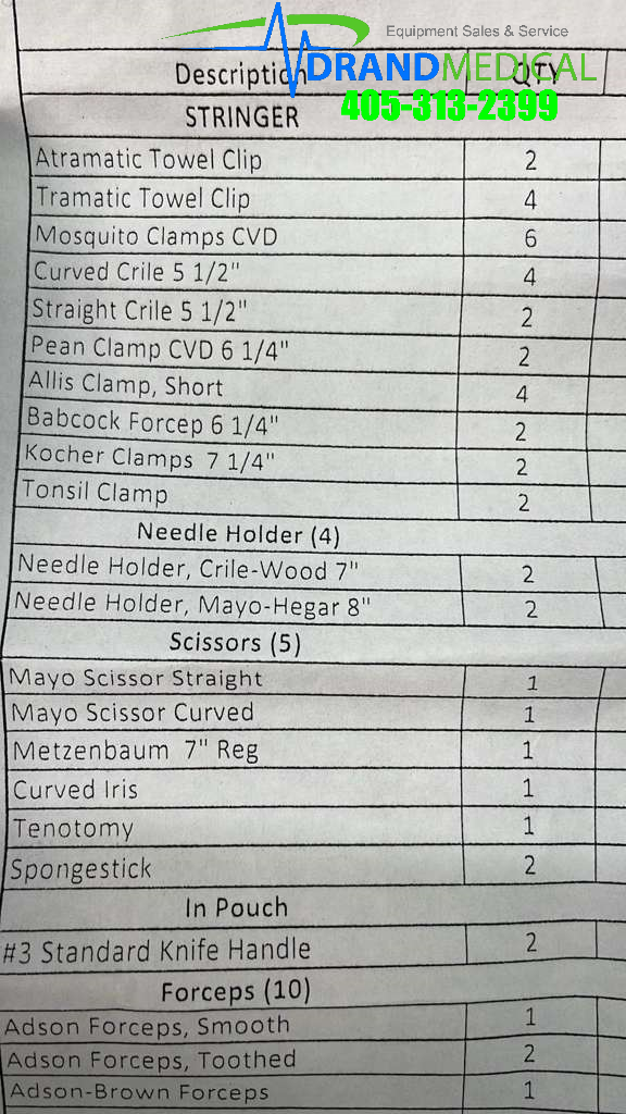 Jarit Codman V Mueller Pilling & KLS Martin Instrument Tray for minor Procedures - Image 9