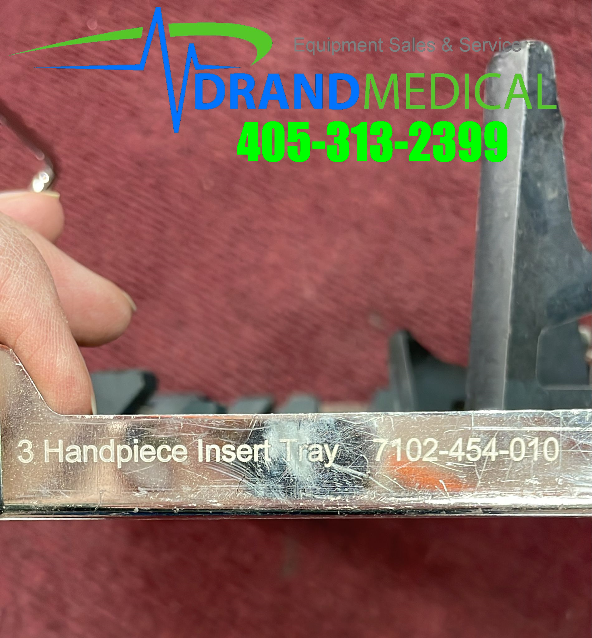 Stryker system 7 - 3 hand piece insert tray, 7102-454-010 - Image 4