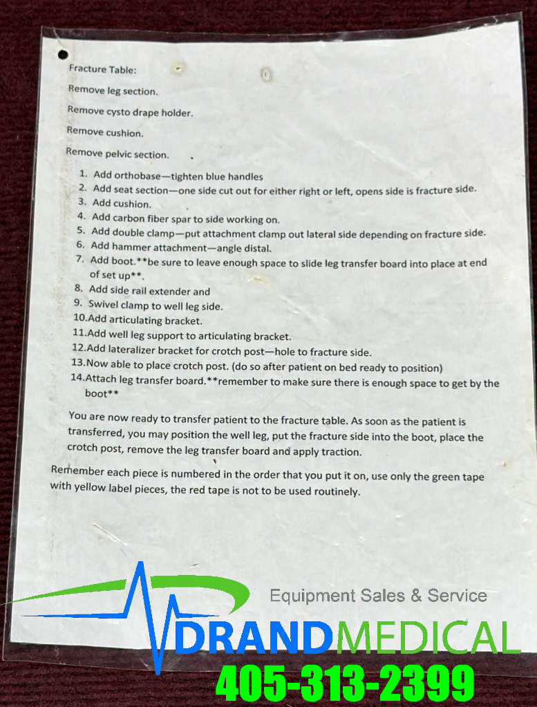 Schaerer Mayfield Chick Mobile Equipment Accessories Cart for LP Fracture Table - Image 7