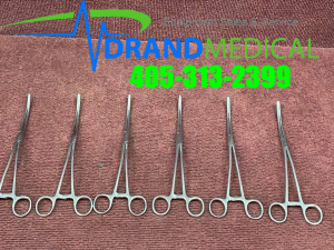 Lot of 6 Centurion Uterine Forceps 10"