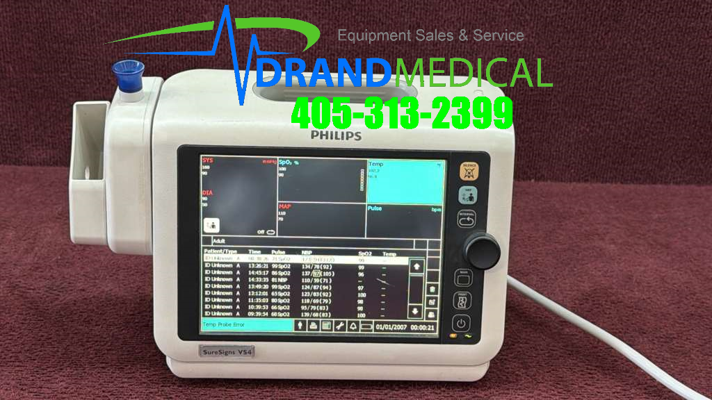 PHILIPS SureSigns VS4 Patient Monitor Nellcor SpO2 NIBP Temp - Image 2
