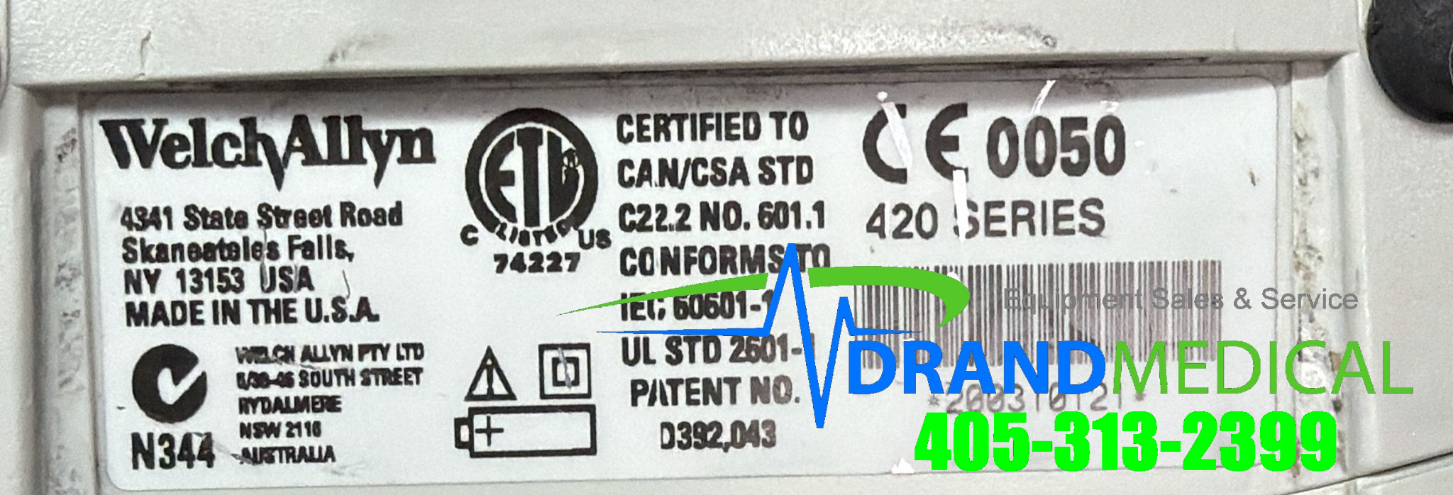 Welch Allyn 420 Vital Signs Patient Monitor - Image 9
