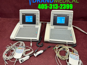GE MAC 5500 System ECG/EKG Machine with module and barcode scanner